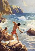 NC Wyeth The First Maine Fisherman oil painting reproduction